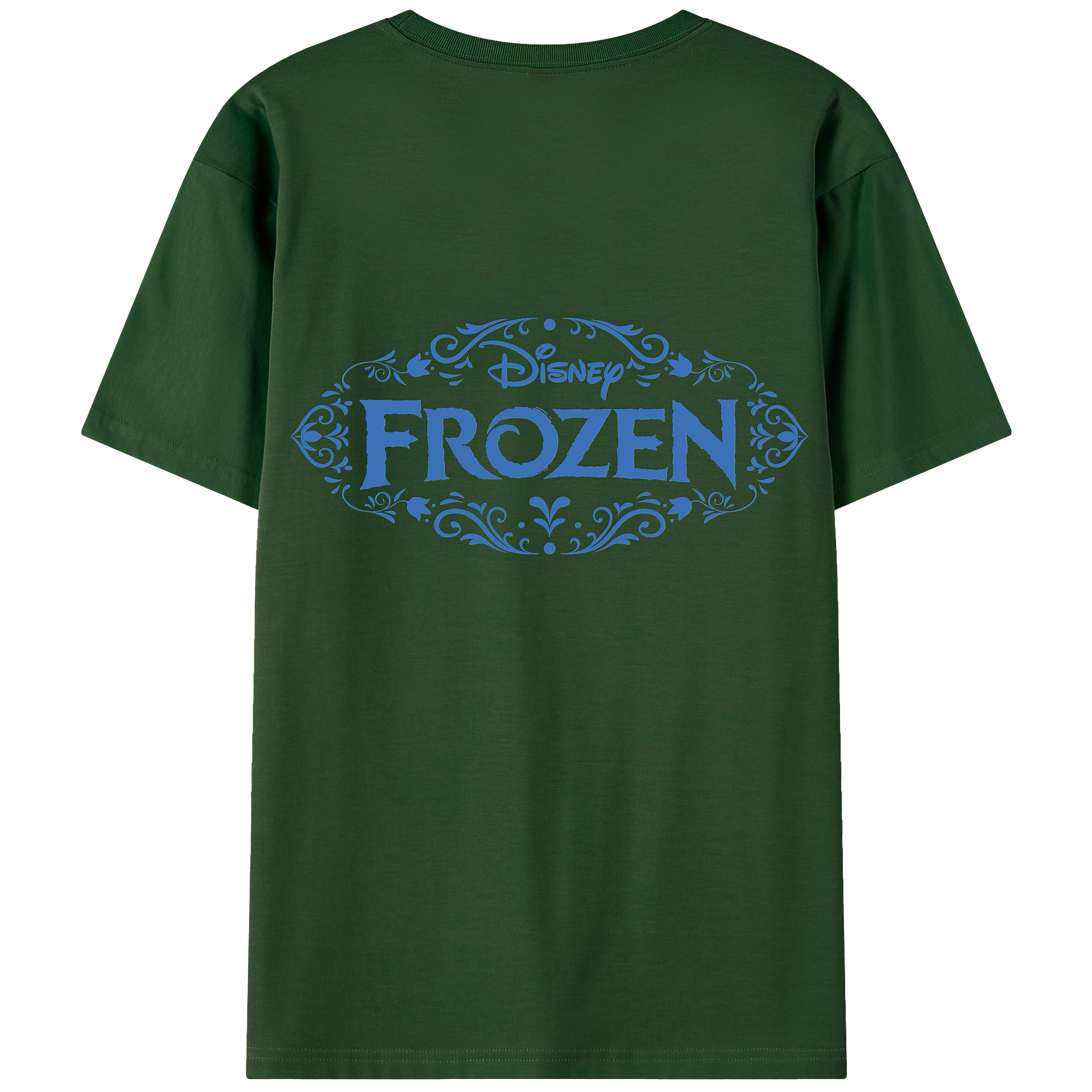 （画像用） アナと雪の女王 アンナ エルサ Frozen Anna Elsa 綿100％半袖Tシャツ（背面プリント）